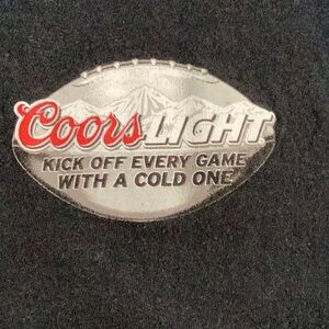 Coors Light Mens Black XL short sleeve football Tshirt